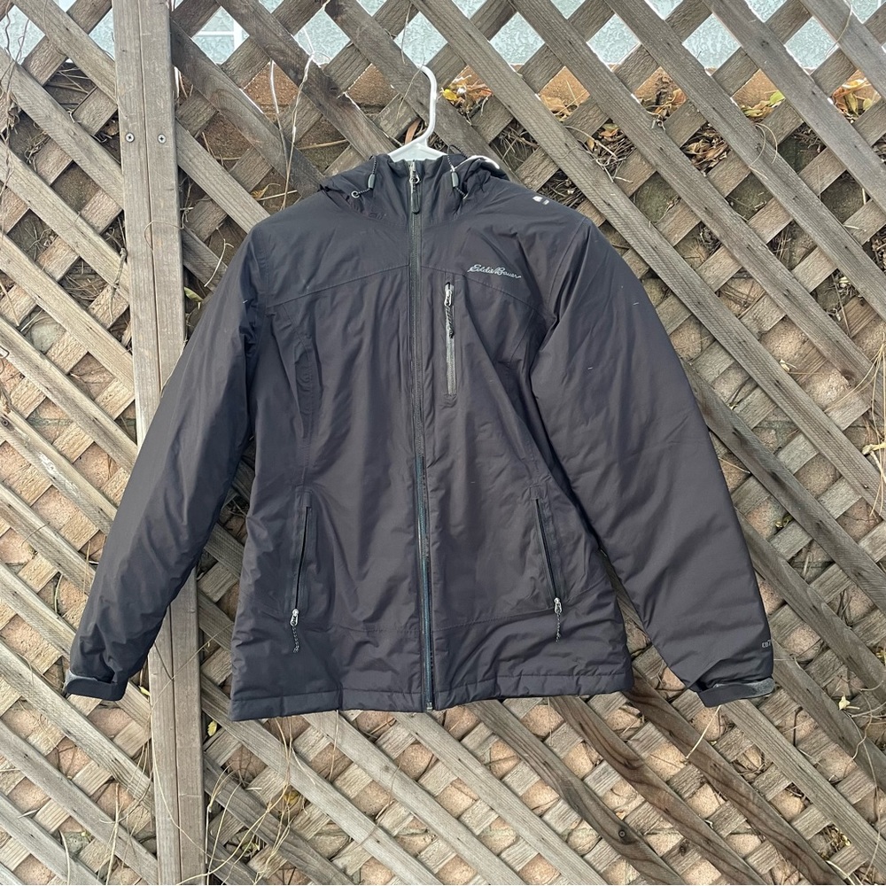 EDDIE BAUER Women’s Microlite Weatheredge EB700 Black Down Storm Jacket Size S